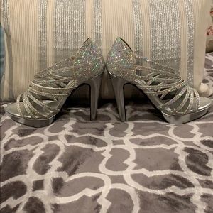 Touch Ups Silver Sparkle Heels